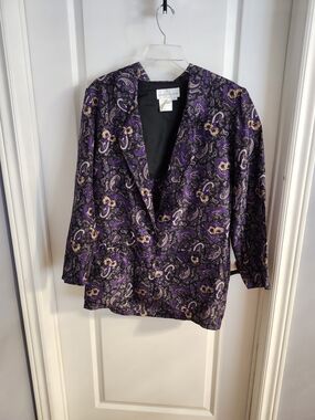 Vintage Marc Philippe Purple Paisley Blazer Jacket